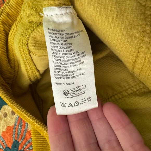 Pilcro Yellow Corduroy Boot Cut Pants - Picture 4 of 6